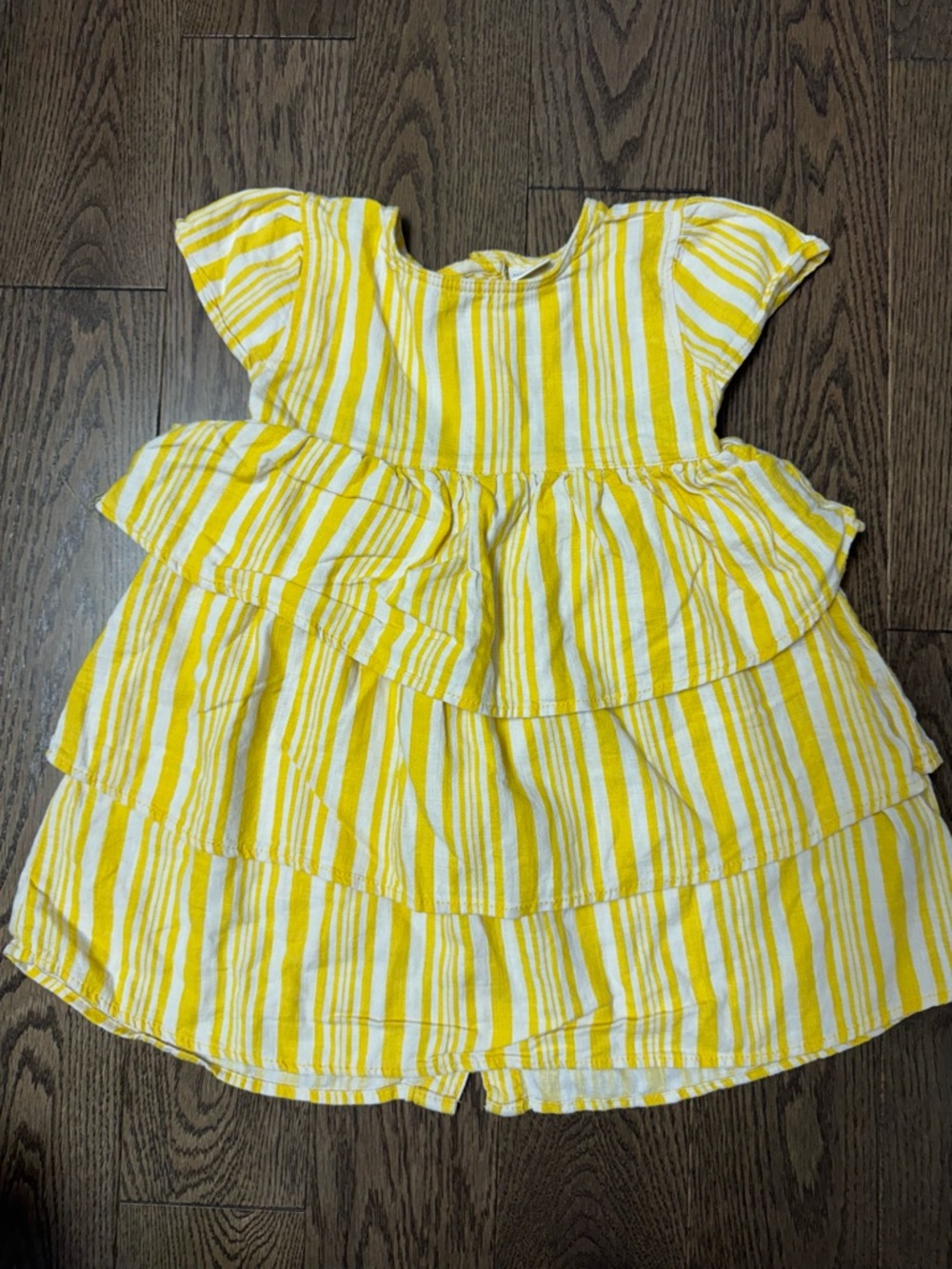 next Yellow and White Striped Kids Casual Dress size 18/24